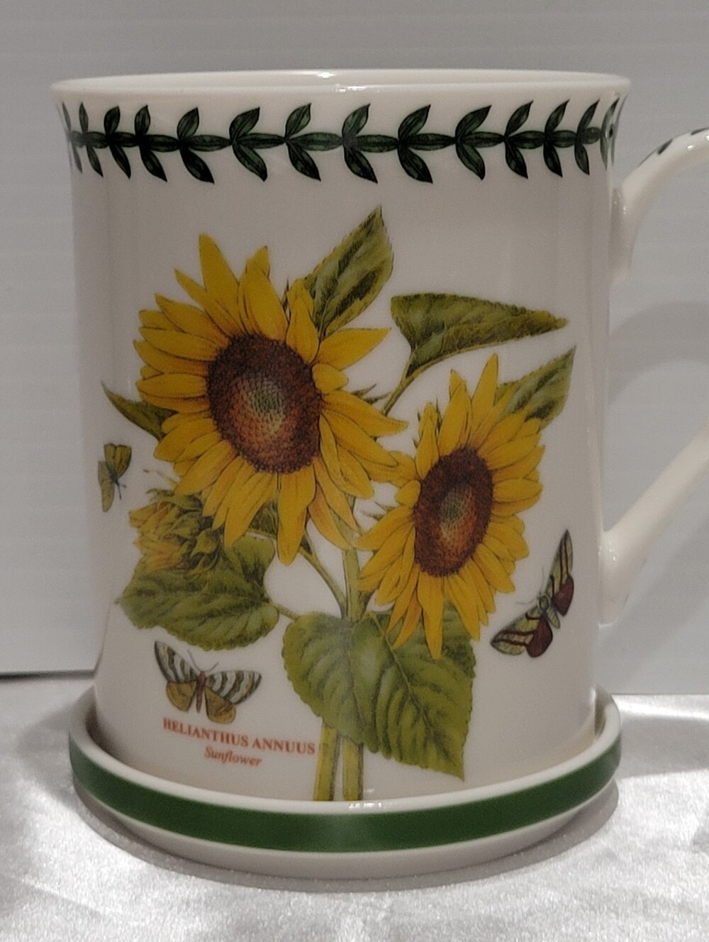 Portmeirion Botanic Garden Sunflower & Butterfly Coffee Tea Cup Mug Coaster Set
